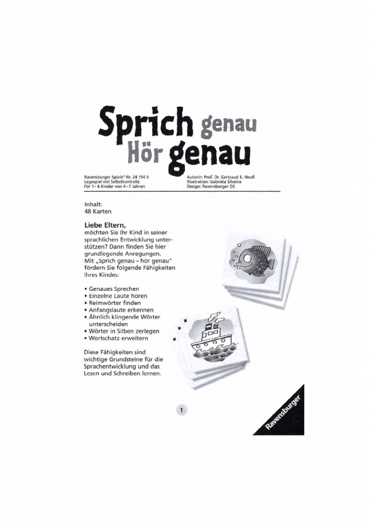 Sprich genau - hör genau