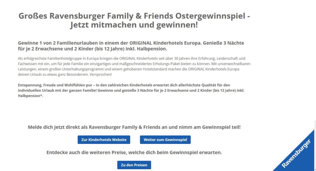 Ravensburger Family & Friends Ostergewinnspiel